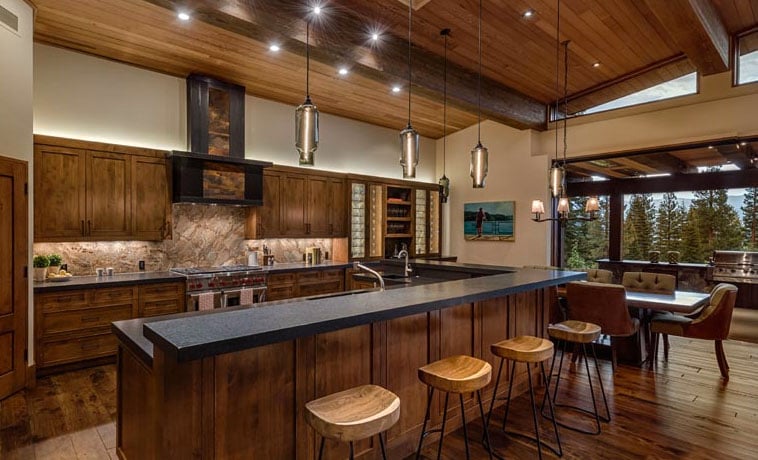 Kitchen in a Martis Camp Home 