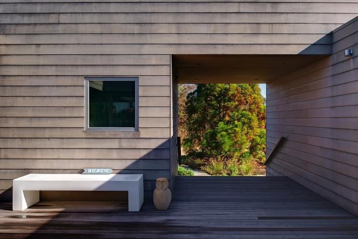 The Courtyard of a Home in Amagansett, NY