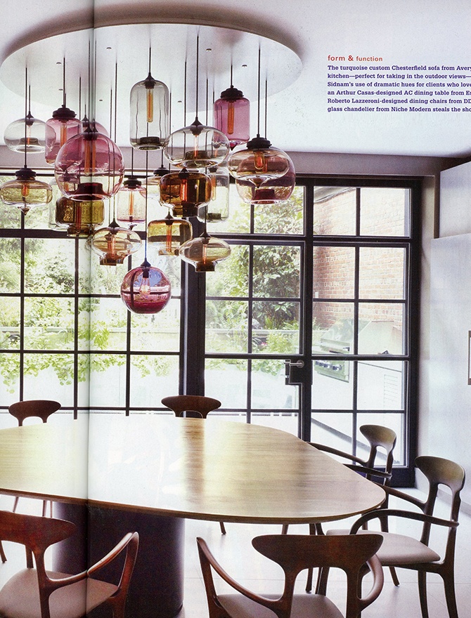 modern lighting inside New York Spaces magazine