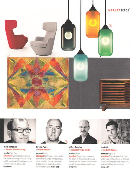 modern lighting inside Interior Design magazine