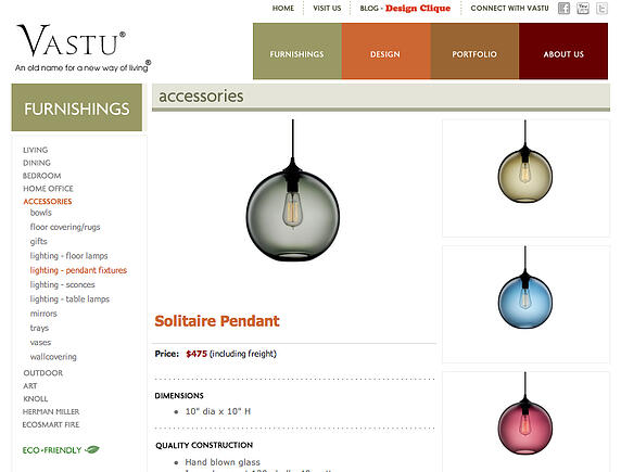 Niche Modern landing page on Vastu website
