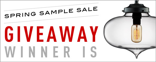 Niche Modern Spring 2012 Sample Sale Giveaway Winner Announcement