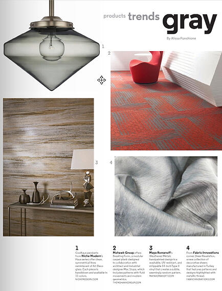 modern lighting inside Hospitality Design magazine