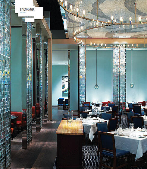 Metropolis magazine featuring Niche Modern Binary lighting at Saltwater