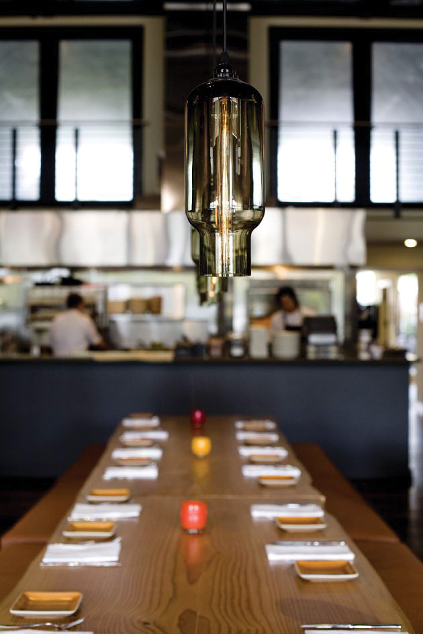 Niche Modern Pharos pendant lights in Ubuntu restaurant