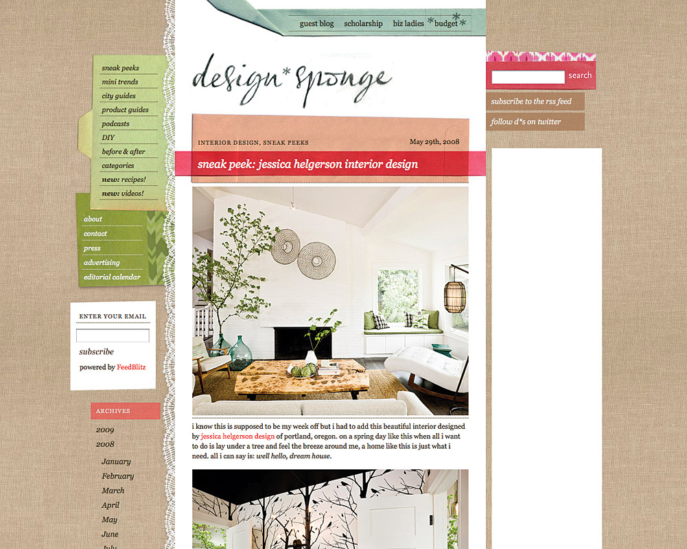 Design Sponge May 2008 Pendant Lights Soak Up Interior Design Spotlight