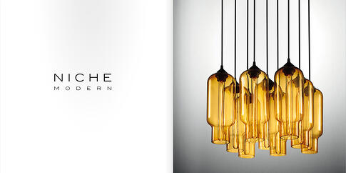 Made in Beacon book featuring Niche Modern chandeliers