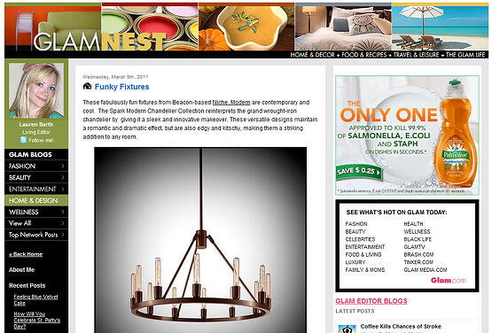 Niche Modern Funky Spark Chandelier in Glam Blog