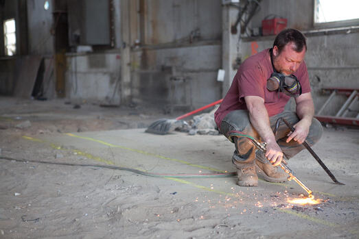 Breaking ground at the future Niche Modern Glass Studio