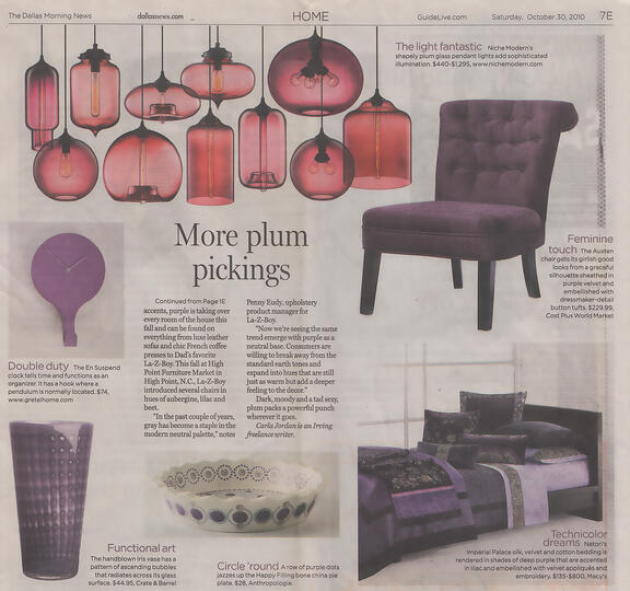 Niche Modern Pendant Lights in Plum