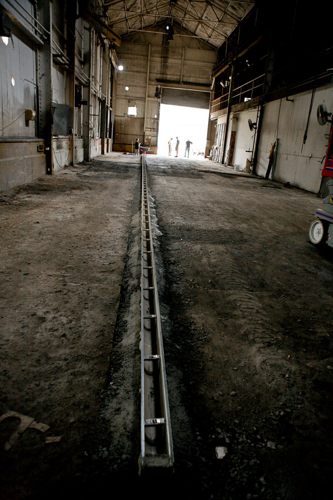 The finished hot shop drain of the future Glass Studio