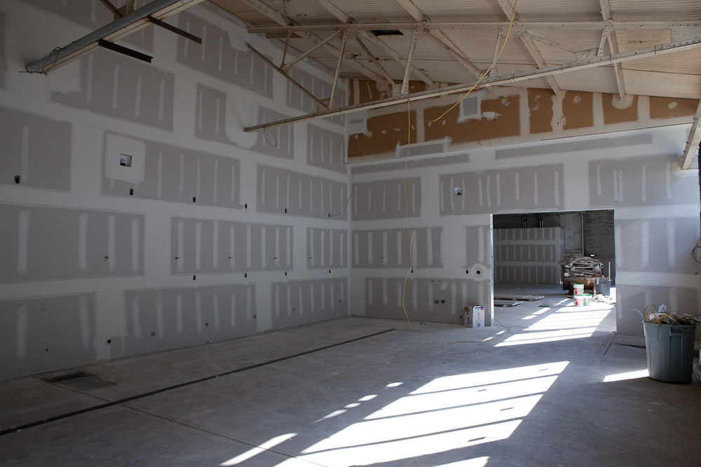 A view from the back corner of the cold shop