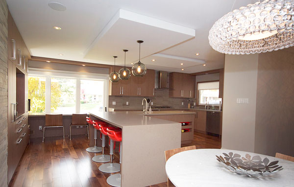 Niche Solitaire Pendants above island