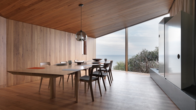 Stamen modern pendant above dining room table