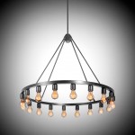 Contemporary Spark 36 Chandelier with Quad Loop Bulbs