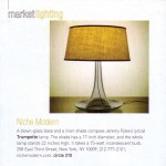 clear gray trumpette modern table lighting