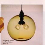 clear contemporary binary pendant lighting in amber
