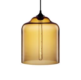 Bell-Jar Pendant Light with Edison Bulb installed