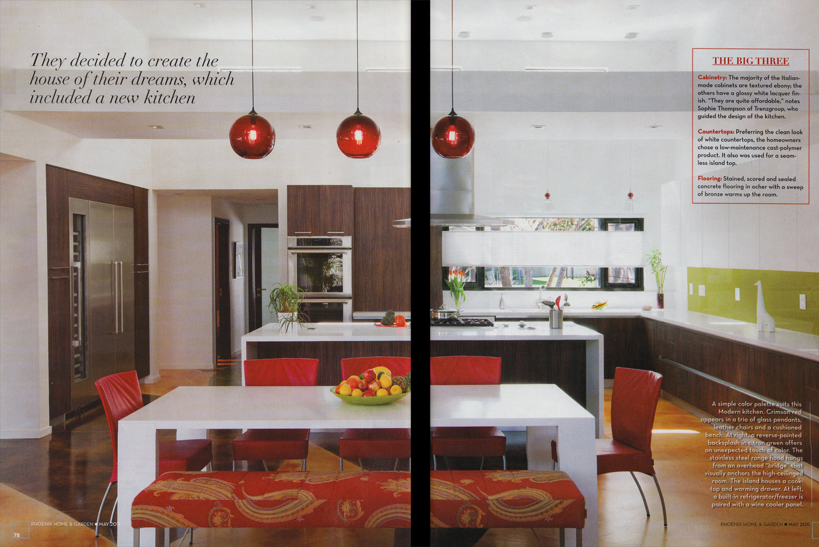 Phoenix Home & Garden Full Spread Ranch Kitchen Crimson Solitaires