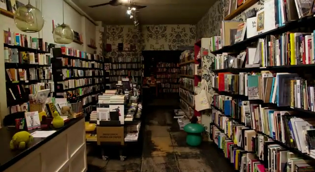 Solitaire Pendants Lights hanging at Type Bookstore in Toronto, Canada