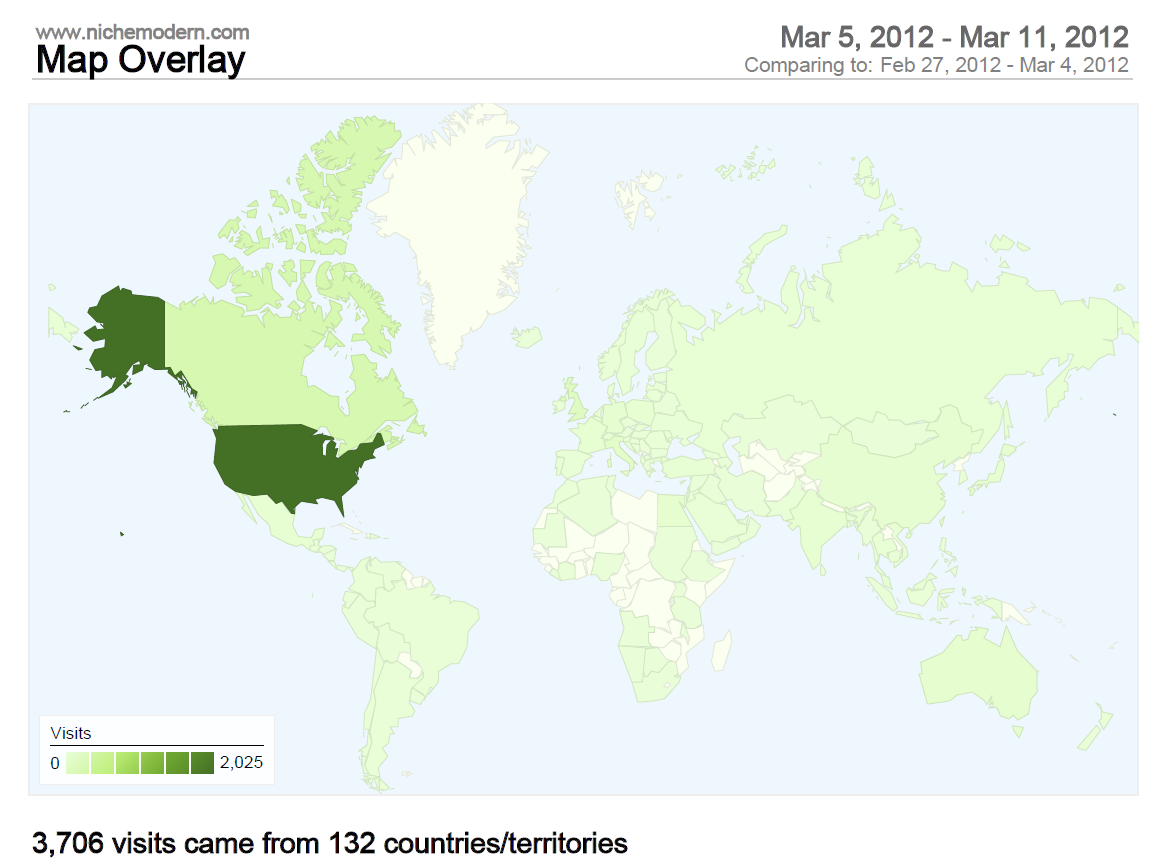132 Countries Visit Niche Modern Website