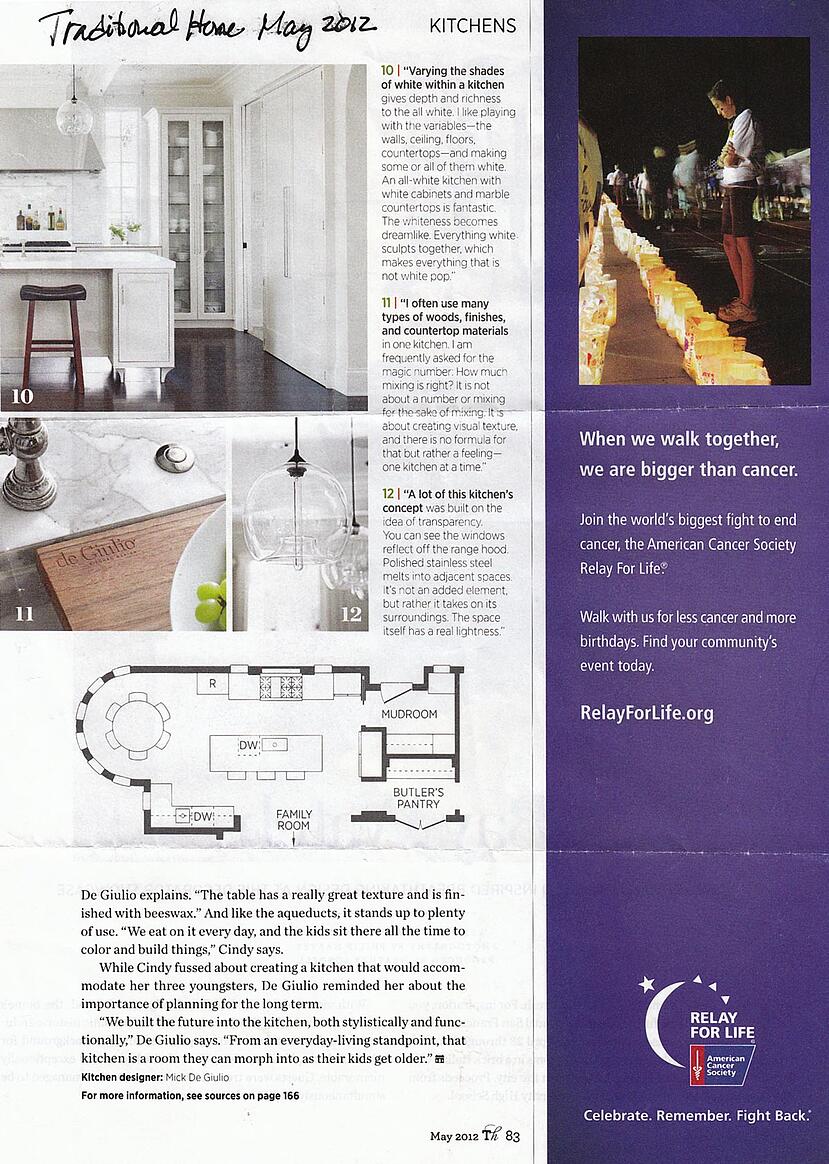 Niche Modern Stamen Pendant Kitchen Island Lighting in May Issue of Traditional Home Magazine
