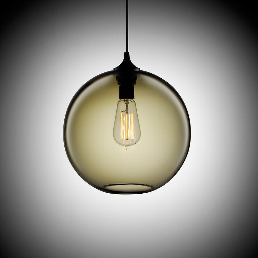Solitaire Modern Pendant Light in Smoke