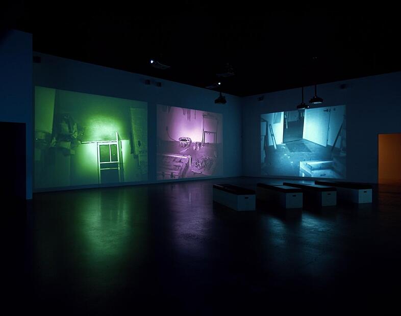 MAPPING THE STUDIO II with color shift, flip, flop, & flip/flop (Fat Chance John Cage) 2001 by Bruce Nauman born 1941