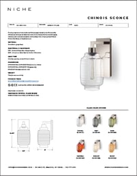 Chinois Petite Sconce Tear Sheet