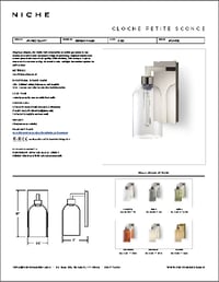 Cloche Petite Sconce Tear Sheet