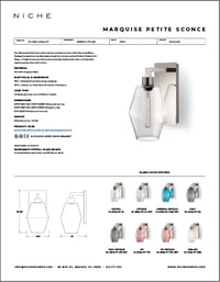 Marquise Petite Sconce Tear Sheet