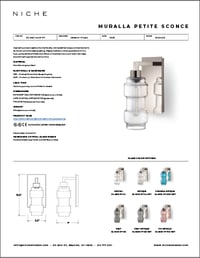 Muralla Petite Sconce Tear Sheet