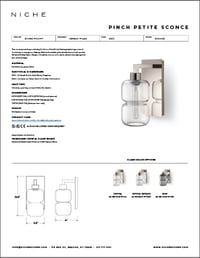 Pinch Petite Sconce Tear Sheet