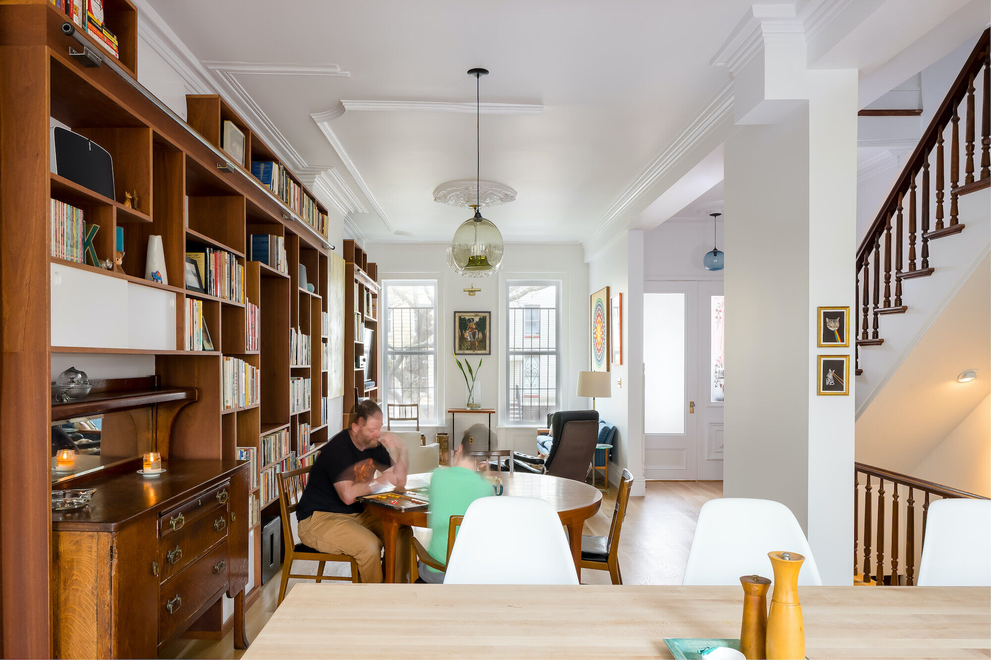 Niche Smoke Stamen Lighting Pendant in Eclectic Brooklyn Home