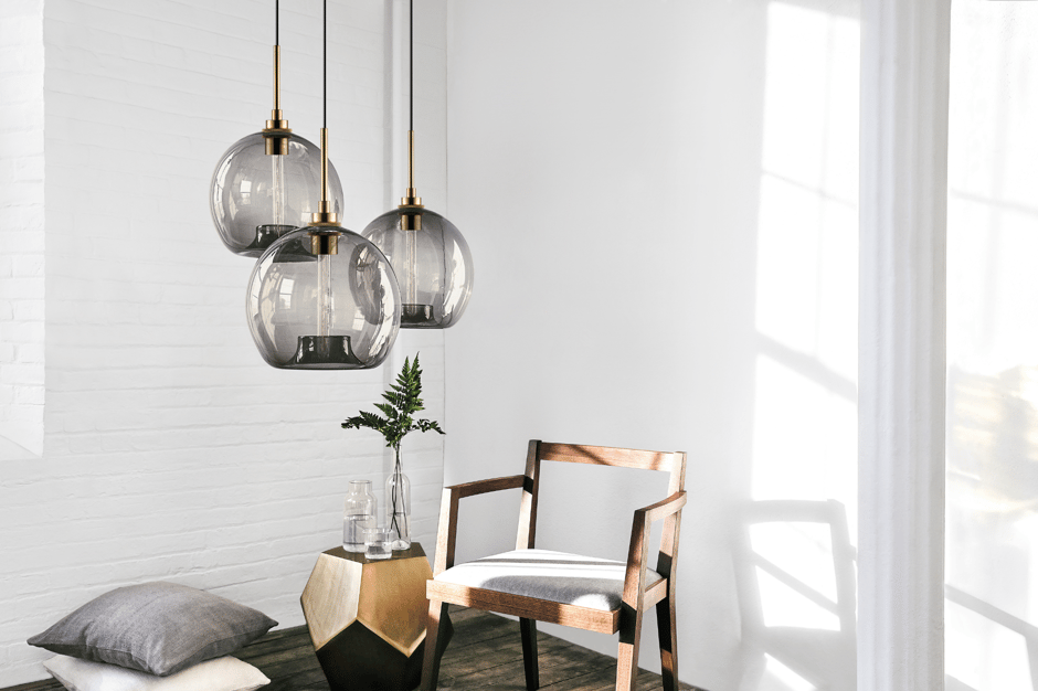 Niche Handmade Glass Pendant Lighting Stamen Gray