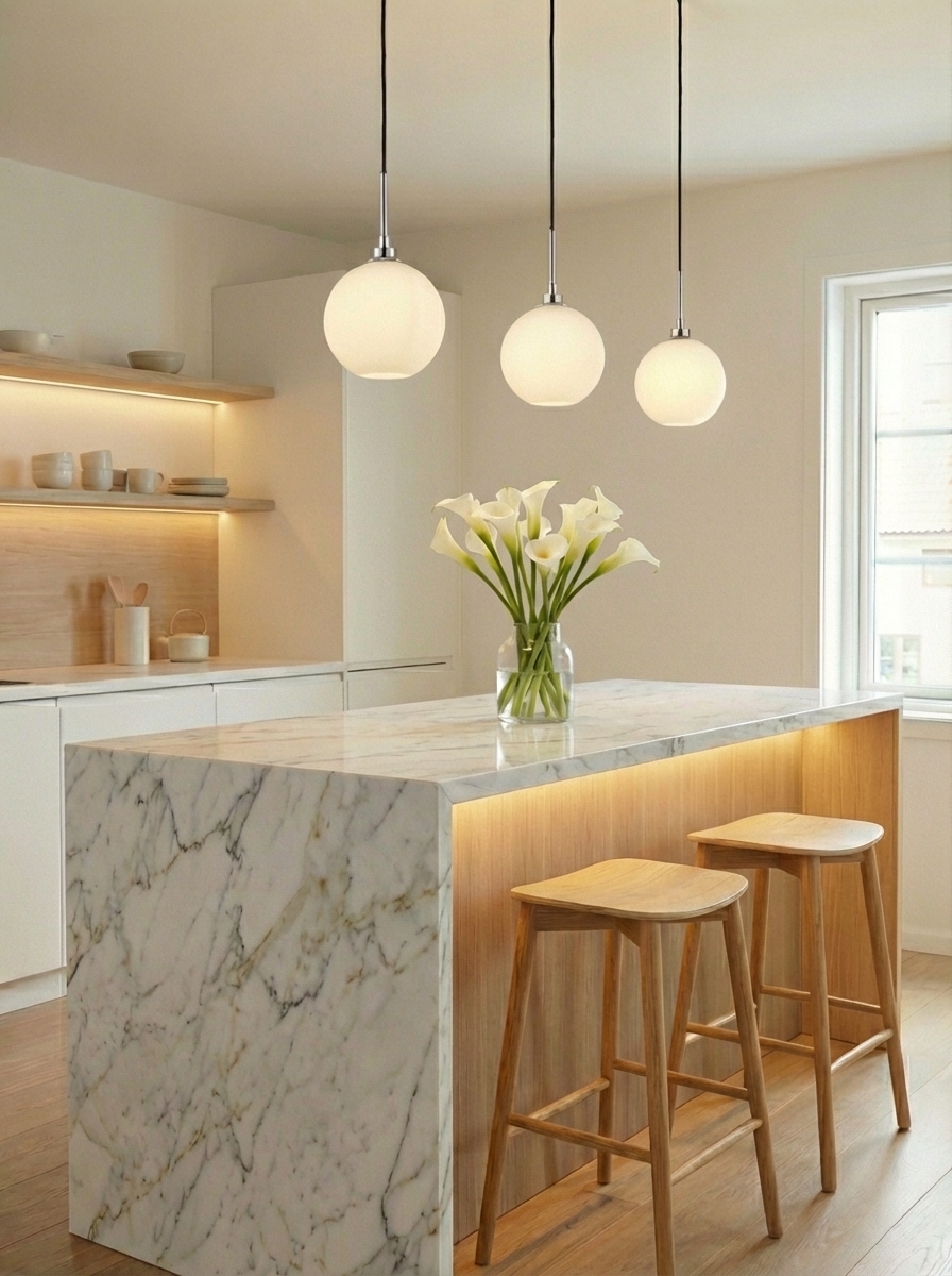 Niche Lutron Native by Design Solitaire Opallia Pendant Lights