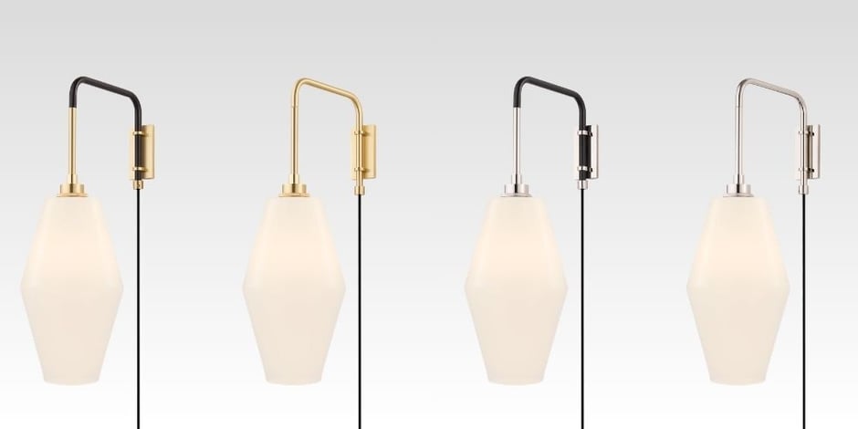 Lutron x Niche Opalia Swing SconceMetal Finishes
