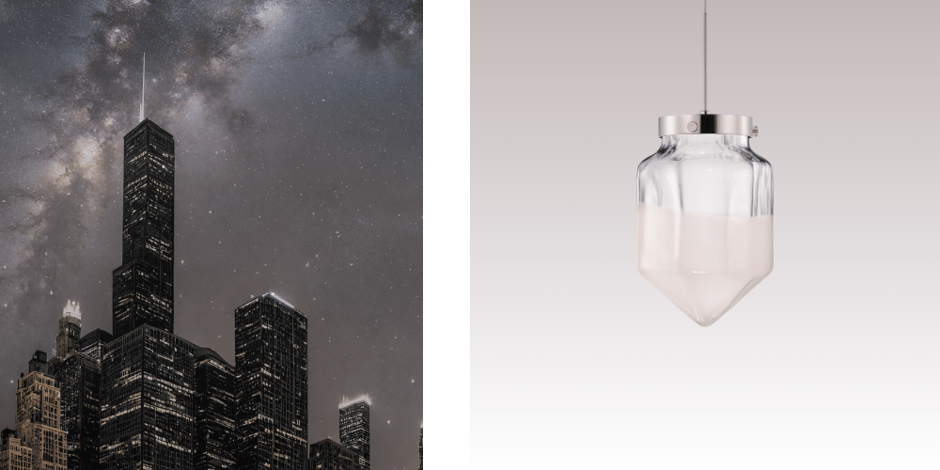 Handmade Modern Pendant Lighting Facet Petite Opaline Ombra