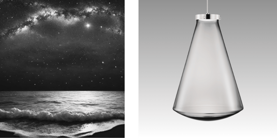 Handmade Modern Pendant Lighting Flask Grand Gray Niche