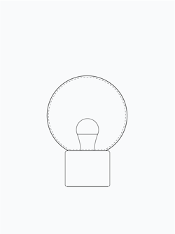 Solitaire Petite Opalia Ionic Table Lamp Model