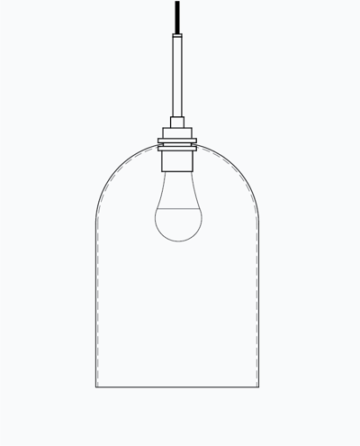 Cloche Grand - Opalia Pendant Model