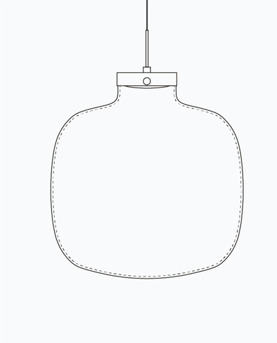 Brava Wide Pendant Model