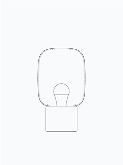 Arca Tall Opalia Ionic Table Lamp Model