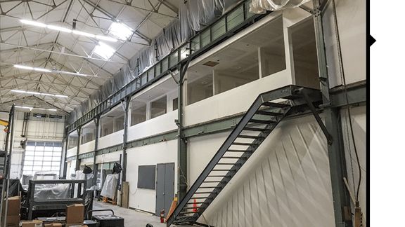 modern lighting company renovates mezzanine of factory building