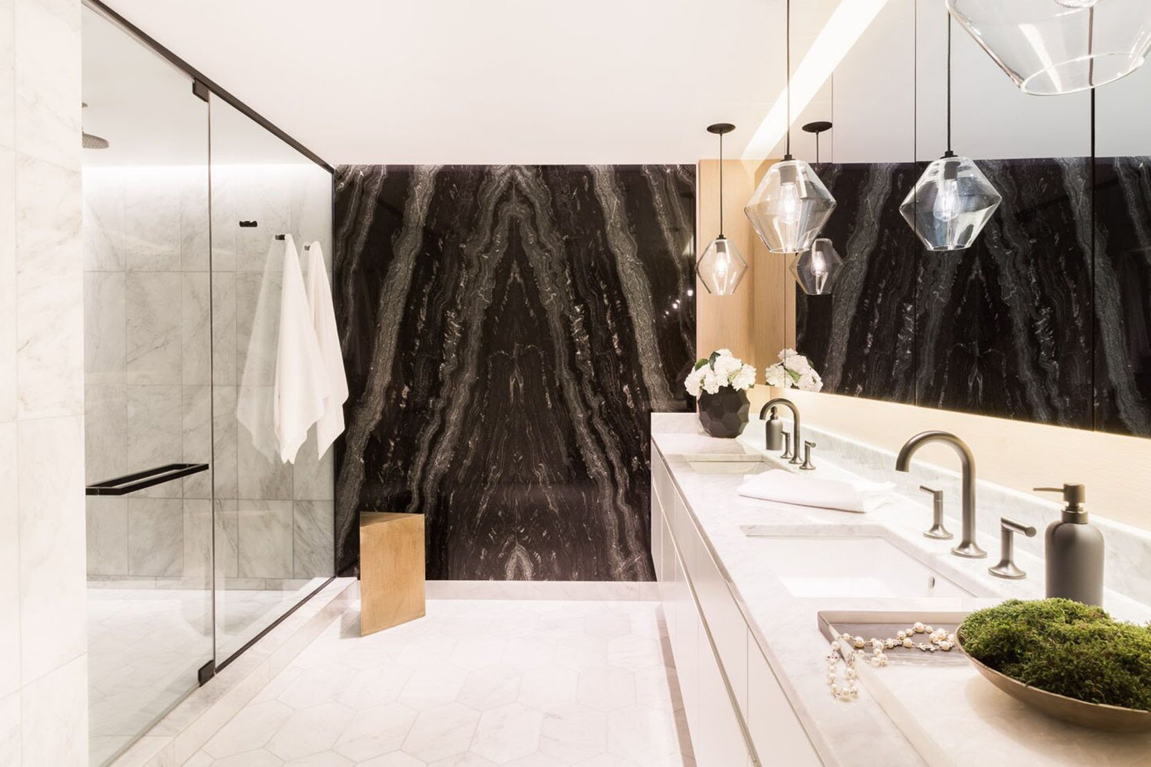 Modern Glass Bathroom Lighting - Crystal Trove Pendant Lights