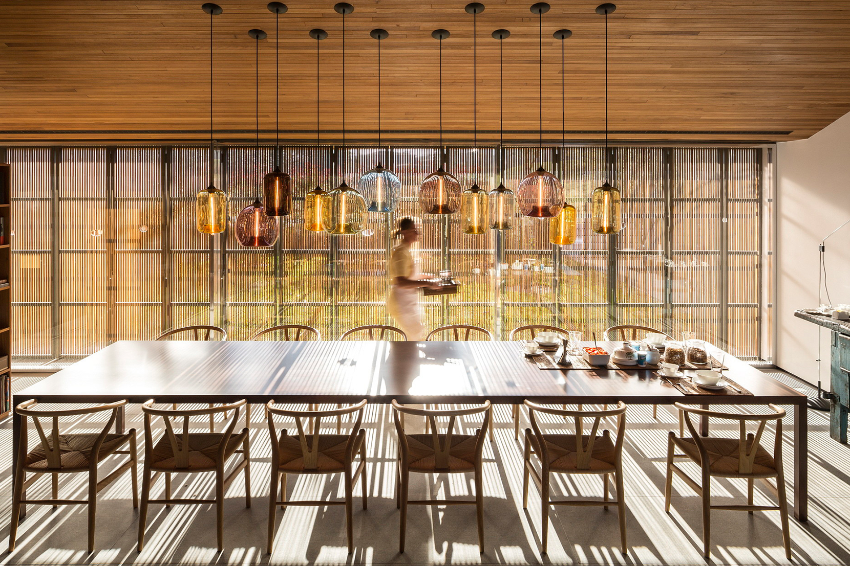 Modern Glass Dining Room Lighting - Mixed Glass Pendant Lights