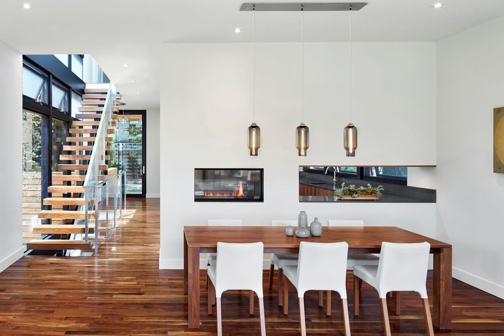 Modern Glass Dining Room Lighting - Gray Pharos Pendant Lights