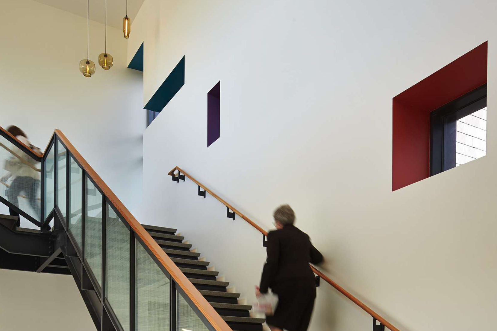 Modern Glass Entry Way Lighting - Mixed Smoke Glass Pendant Lights