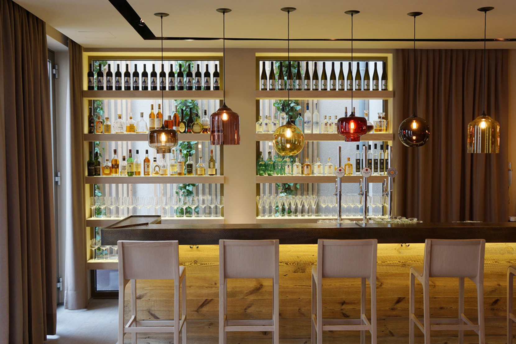 Modern Glass Restaurant Lighting - Mixed Glass Pendant Lights