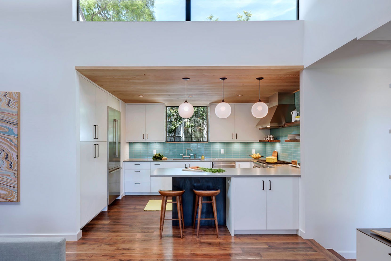 Modern Kitchen Lighting - Opaline Solitaire Pendant Lights